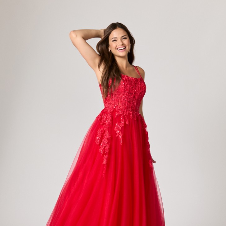 Tiffanys Luisa Red TFY Prom Dress