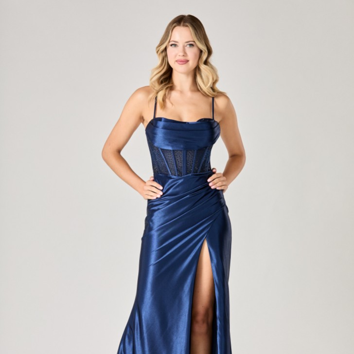 Tiffanys Lulu Navy TFY Prom Dress