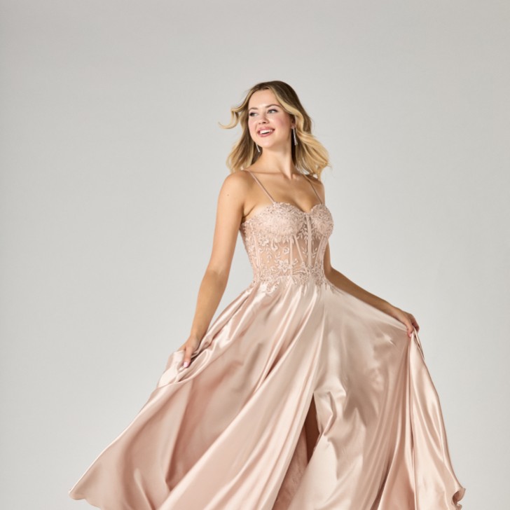 Tiffanys Paloma Champagne TFY Prom Dress