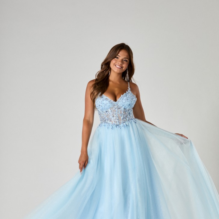 Tiffanys Robyn Eisblau TFY Abschlussballkleid