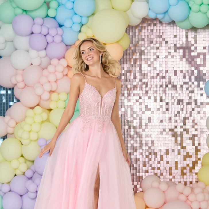 Tiffanys Sabina Robe de bal de fin d'année rose pâle