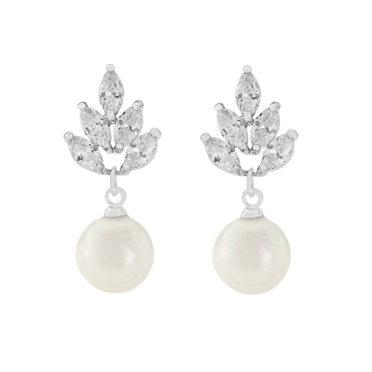 Vienna Vintage Pearl Drop Wedding Earrings
