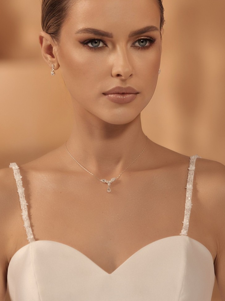 Bianco Abnehmbare, dünne, elfenbeinfarbene, perlenbesetzte Träger für ein geblümtes Kleid