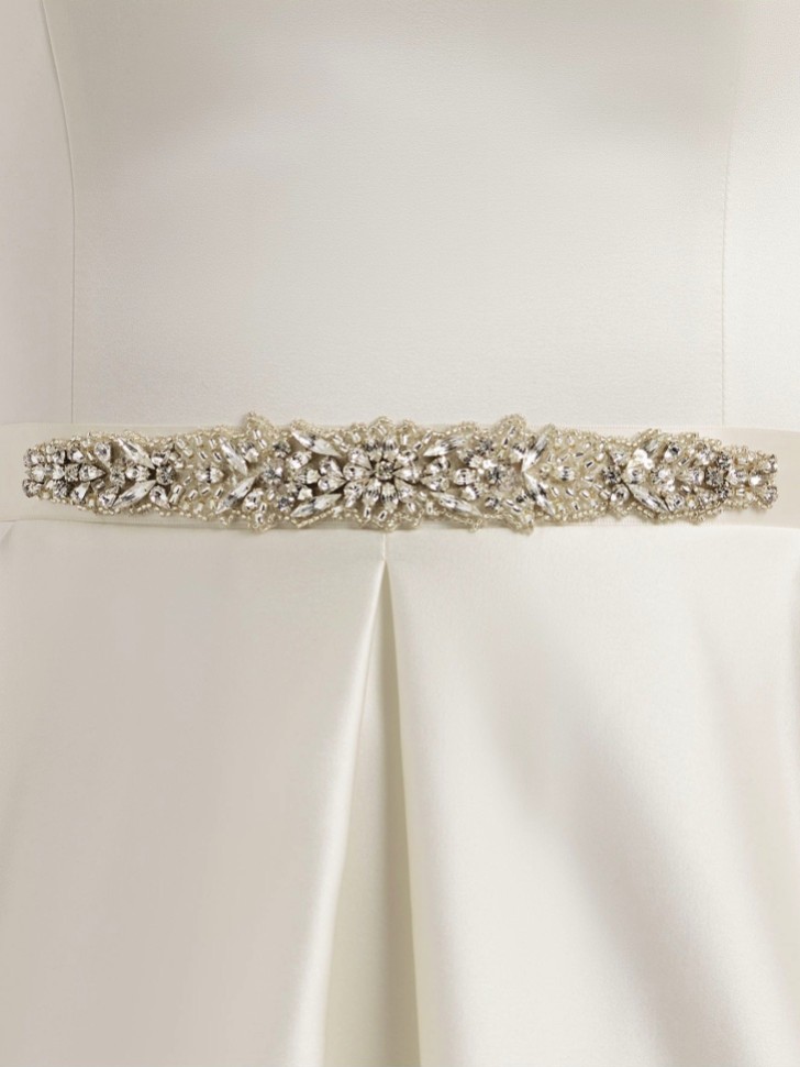 Bianco Crystal verschönert Satin Hochzeitskleid Gürtel