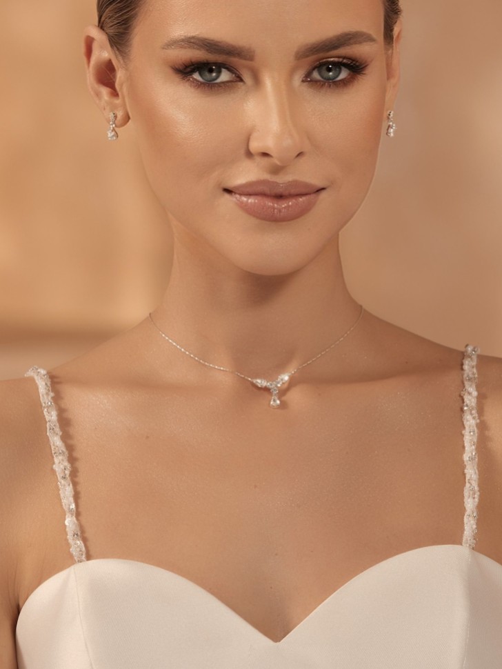 Bianco Detachable Thin Pearl, Diamante and Beaded Dress Straps