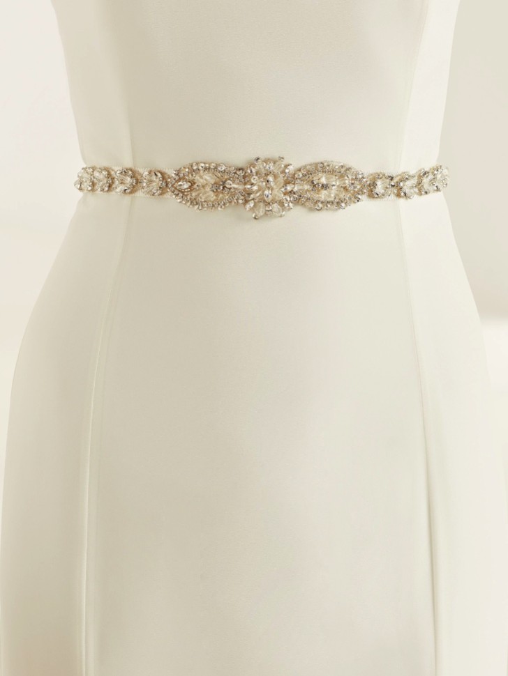 Bianco Vintage Inspired Crystal Embellished Wedding Belt (ceinture de mariage avec ornements en cristal)