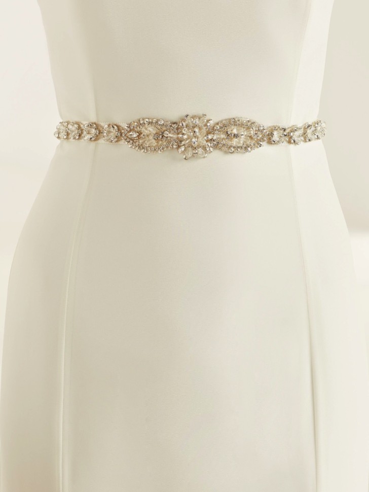Bianco Vintage inspiriert Kristall verschönert Hochzeit Gürtel