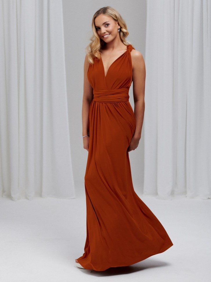 Emily Rose Rust Multiway Bridesmaid Dress (Taille unique)