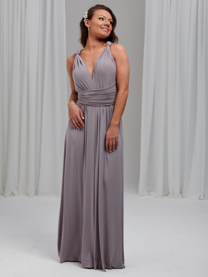Emily Rose Silver Gray Multiway Bridesmaid Dress (One Size)