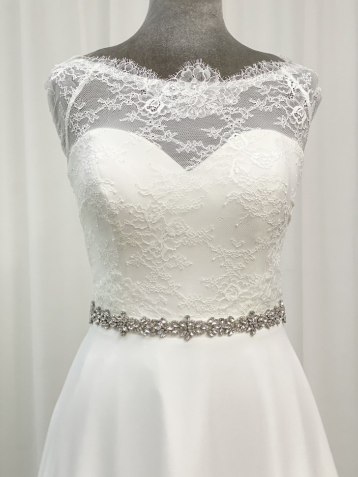 Perfect Bridal Arabella Cintura da sposa sottile elegante in cristallo