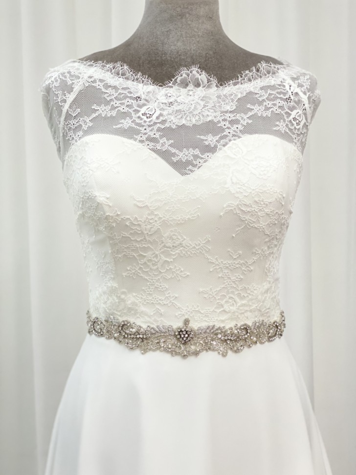 Perfect Bridal Elspeth Vintage inspiriert Perlen Hochzeitskleid Gürtel