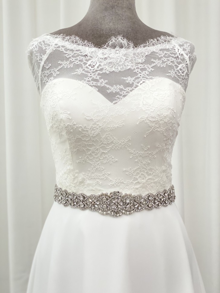 Perfect Bridal Emmy Vintage inspiriert Kristall und Perlen Kleid Gürtel