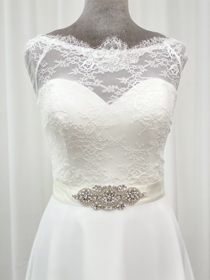 Perfect Bridal Isla Floral Kristall, Perlen und Perlen Kleid Gürtel