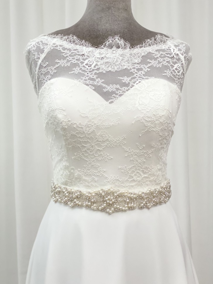 Perfect Bridal Lola - Ceinture de robe ornée de perles et de cristaux