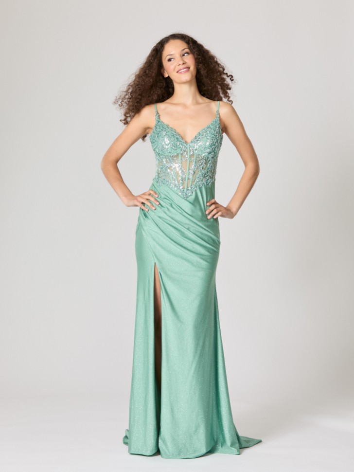 Tiffanys Angelina Sage Green TFY Robe de bal