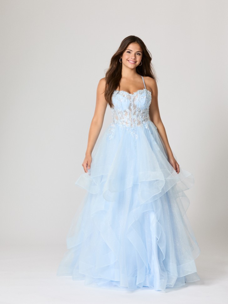 Tiffanys Casey Blassblau TFY Abschlussballkleid