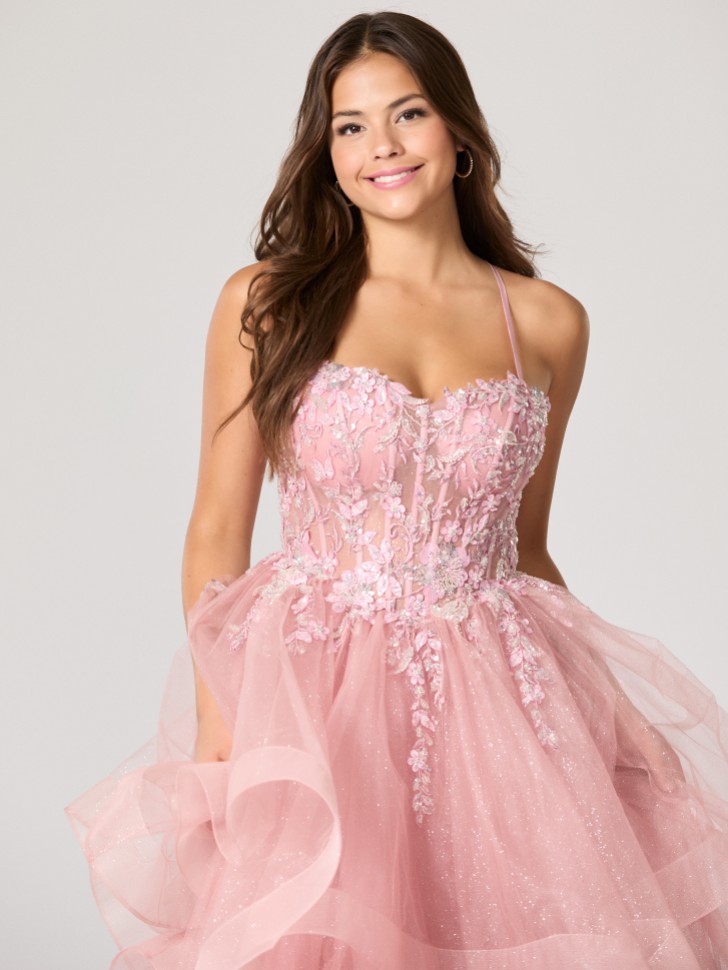 Tiffanys Casey Rose Pink TFY Prom Dress