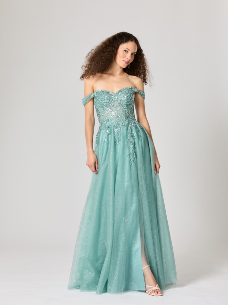Tiffanys Destiny Sage Green TFY Prom Dress