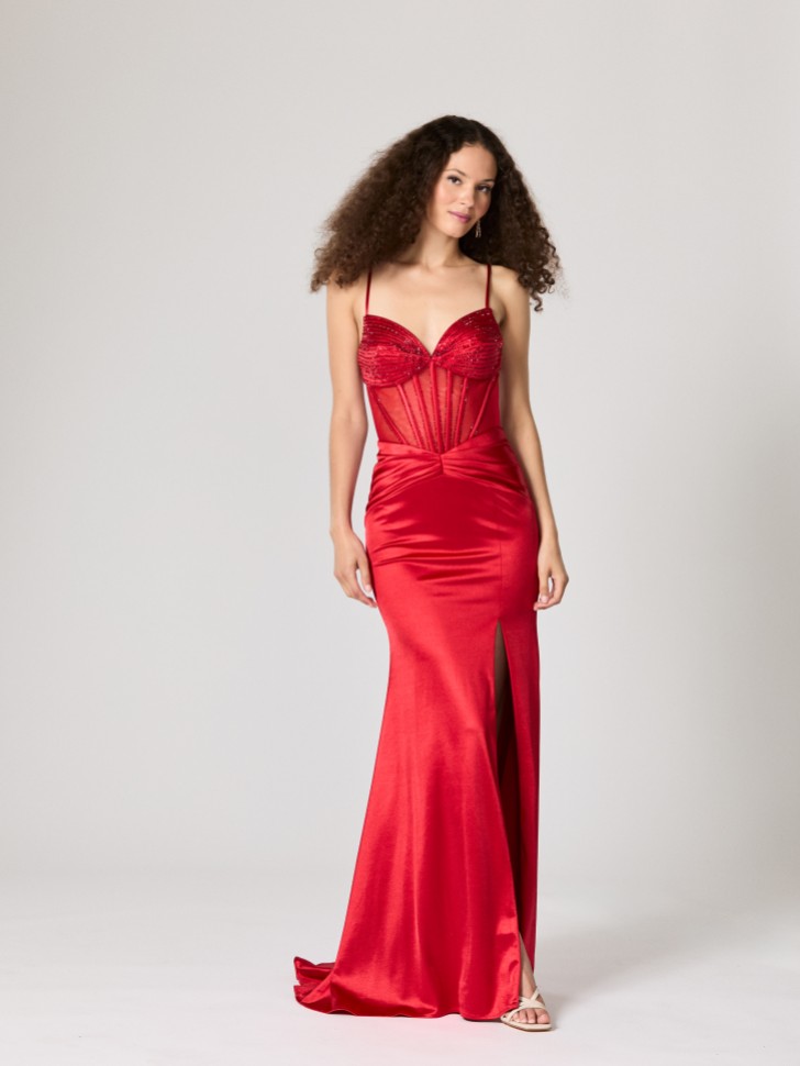 Tiffanys Echo Rot TFY Abschlussballkleid