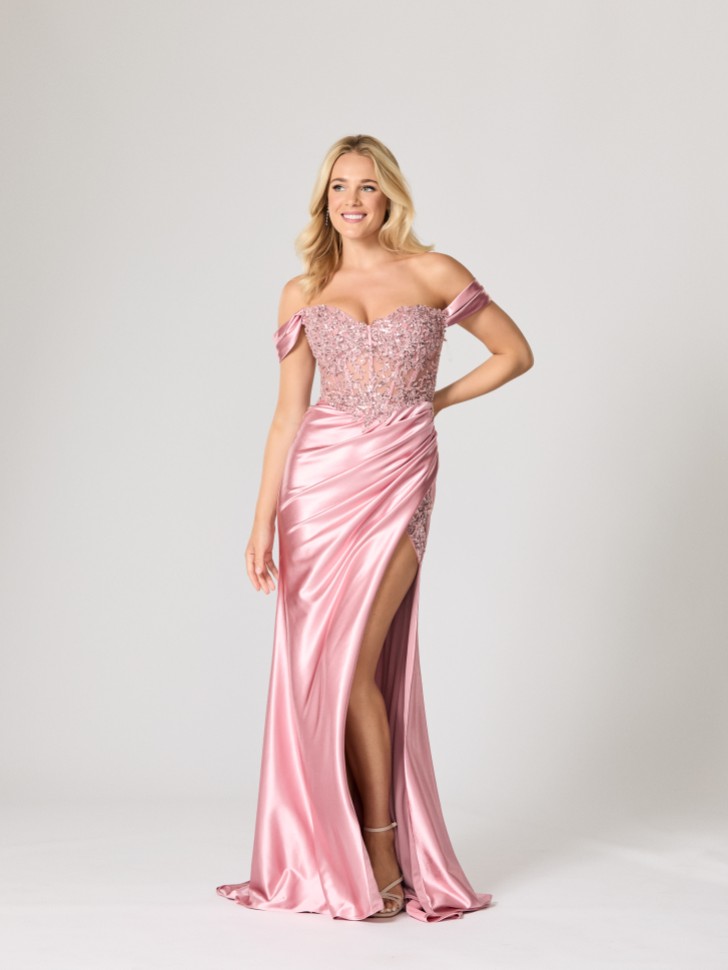 Tiffanys Gia Rose Pink TFY Prom Dress