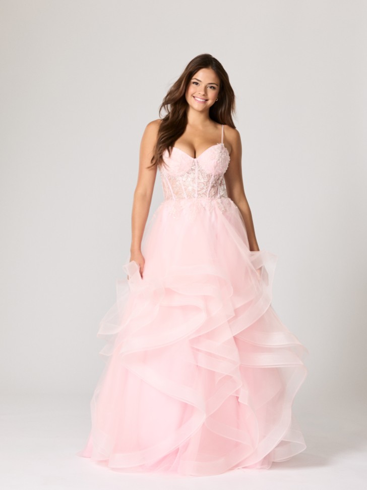 Tiffanys Hayley Rose pâle TFY Robe de bal de fin d'année