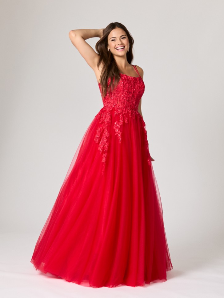 Tiffanys Luisa Red TFY Prom Dress