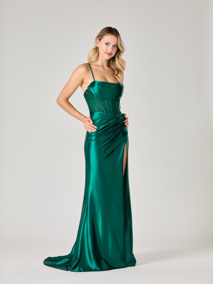 Tiffanys Lulu Dark Green TFY Prom Dress