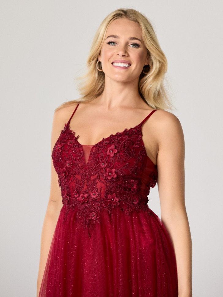 Tiffanys Madeline Wine TFY Prom Dress