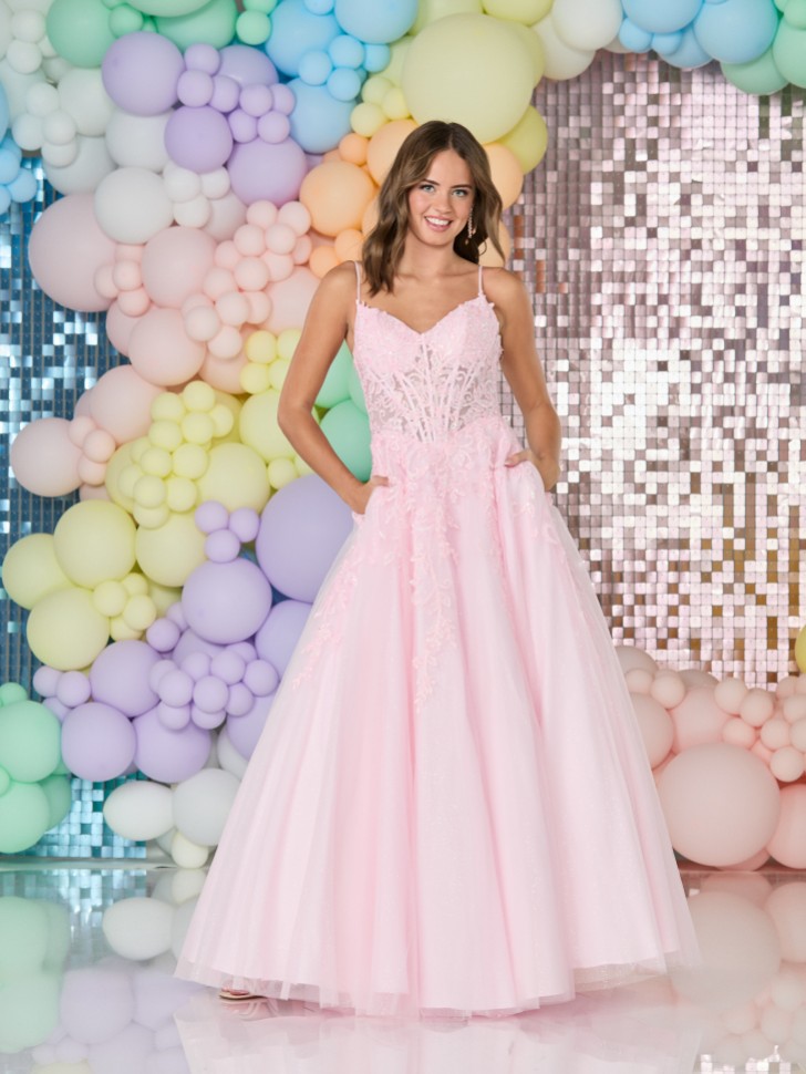 Tiffanys Nancy Pink Prom Dress