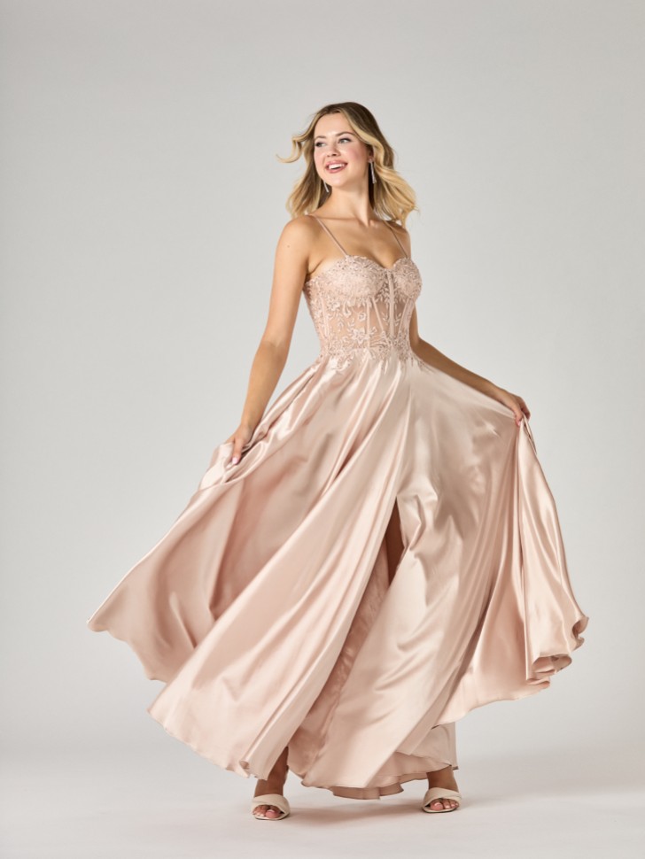 Tiffanys Paloma Champagne TFY Prom Dress