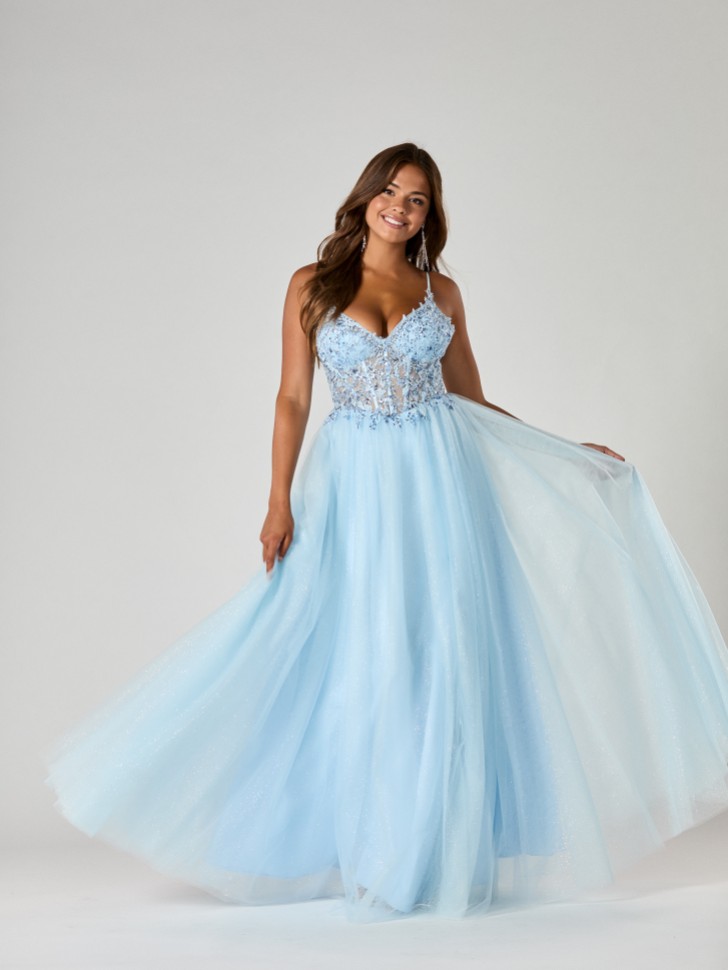 Tiffanys Robyn Ice Blue TFY Prom Dress