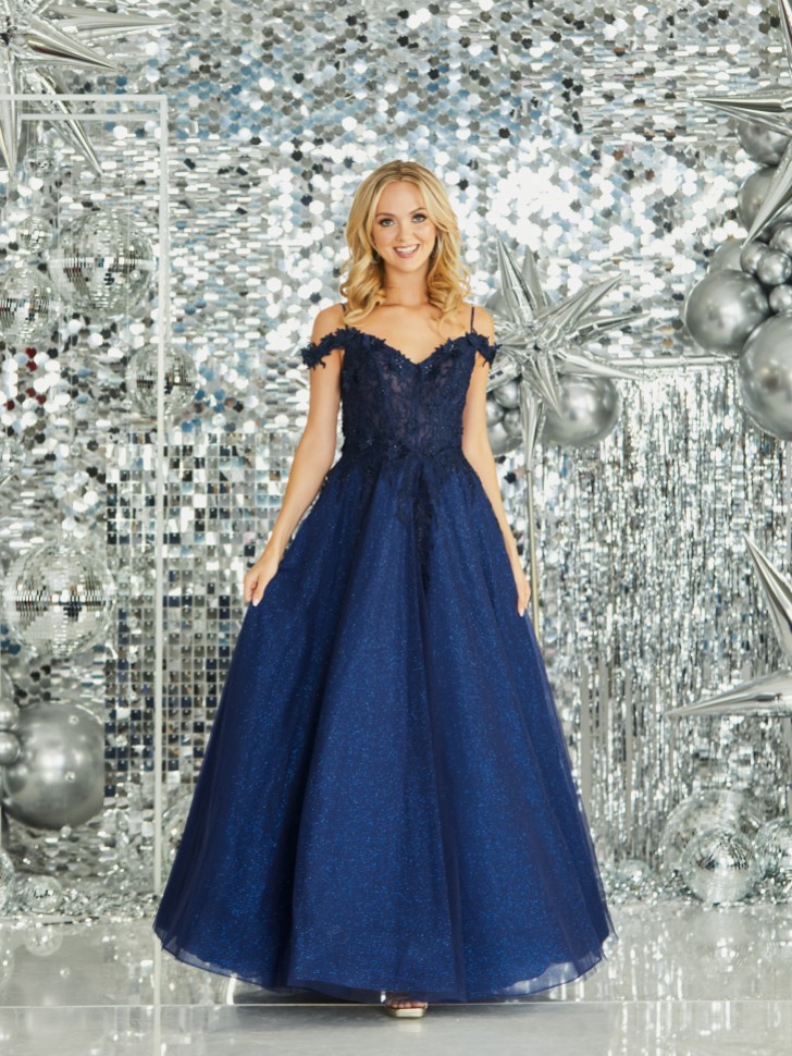 Tiffanys Roxy Navy Prom Dress