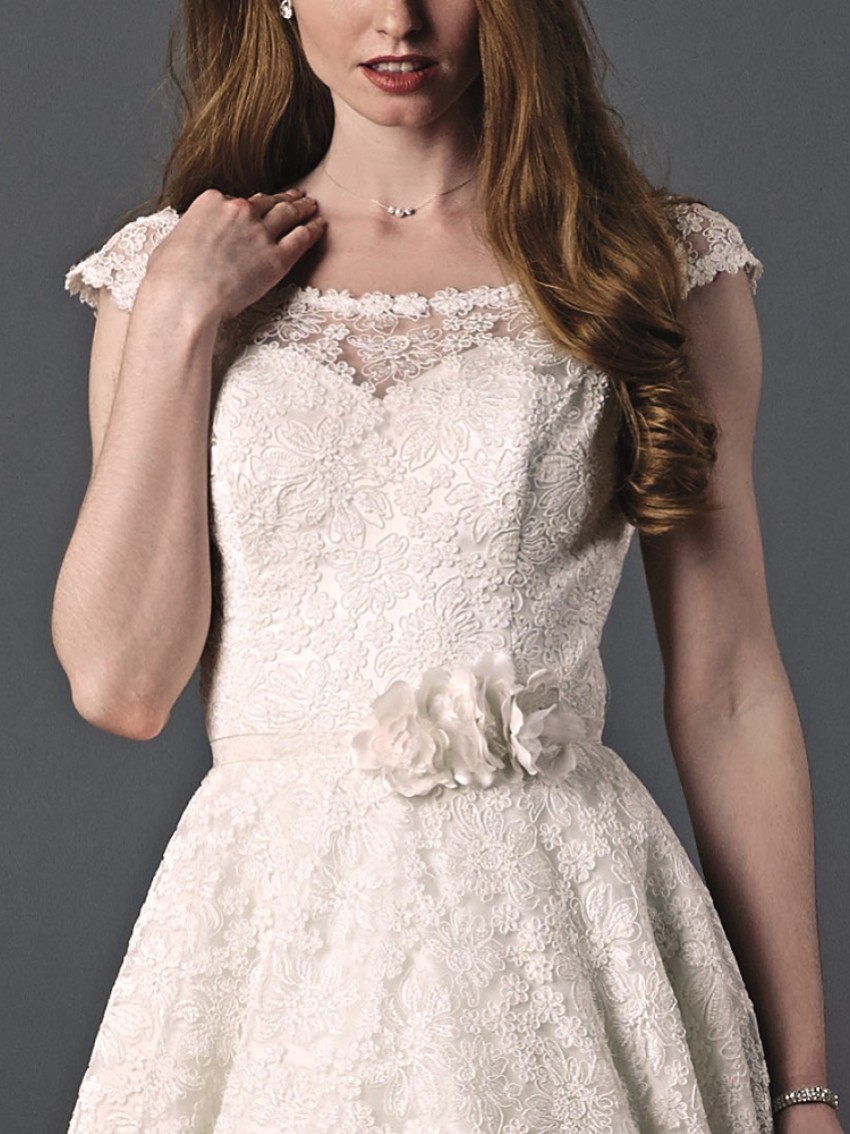 Photograph: Joyce Jackson Pasadena Organza, Satin and Lace Flowers Dress Belt