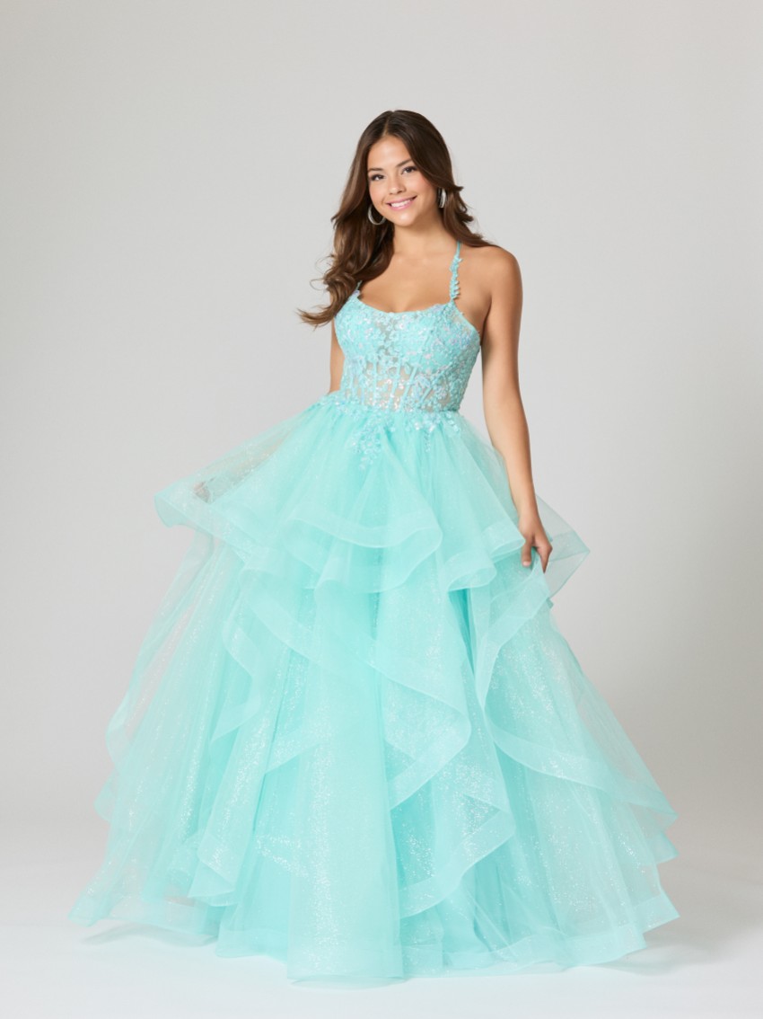 Photograph: Tiffanys Abby Aqua Blue TFY Robe de bal de fin d'année