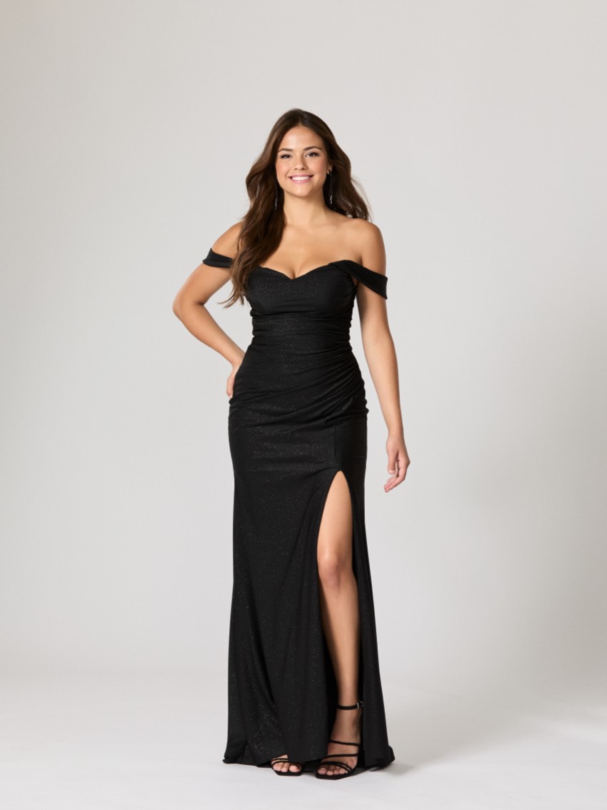 Photograph: Tiffanys Halo Robe de bal de fin d'année noire TFY