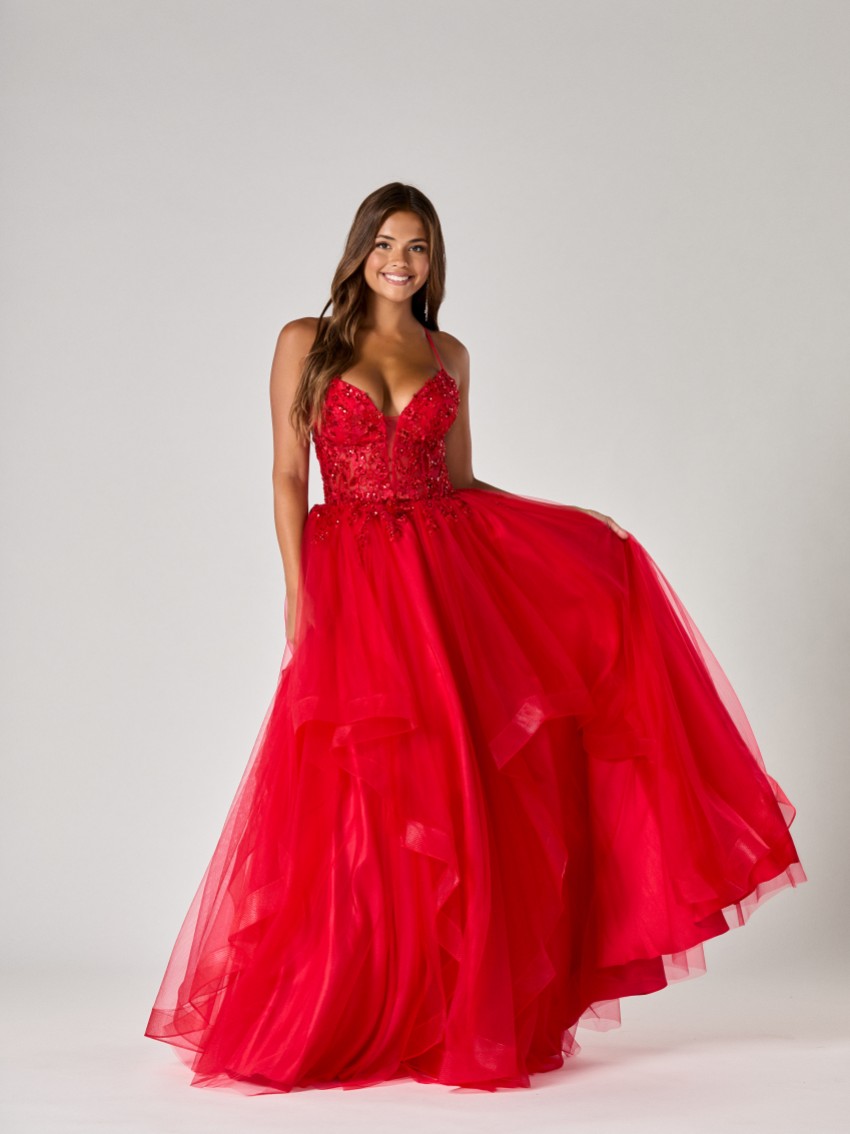 Photograph: Tiffanys Trinity Red TFY Prom Dress