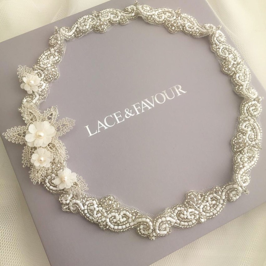 Photograph: Aimee Beaded Vintage Inspired Floral Halo Headpiece