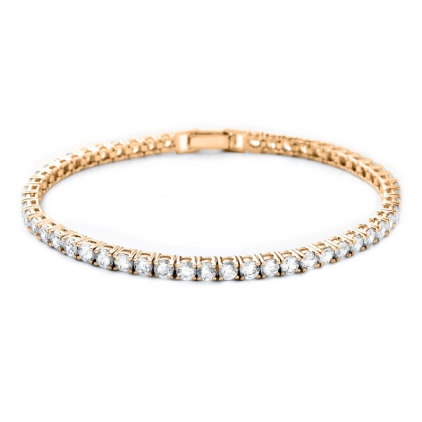 Photograph: Alanna Simple Cubic Zirconia Tennis Bracelet (or)