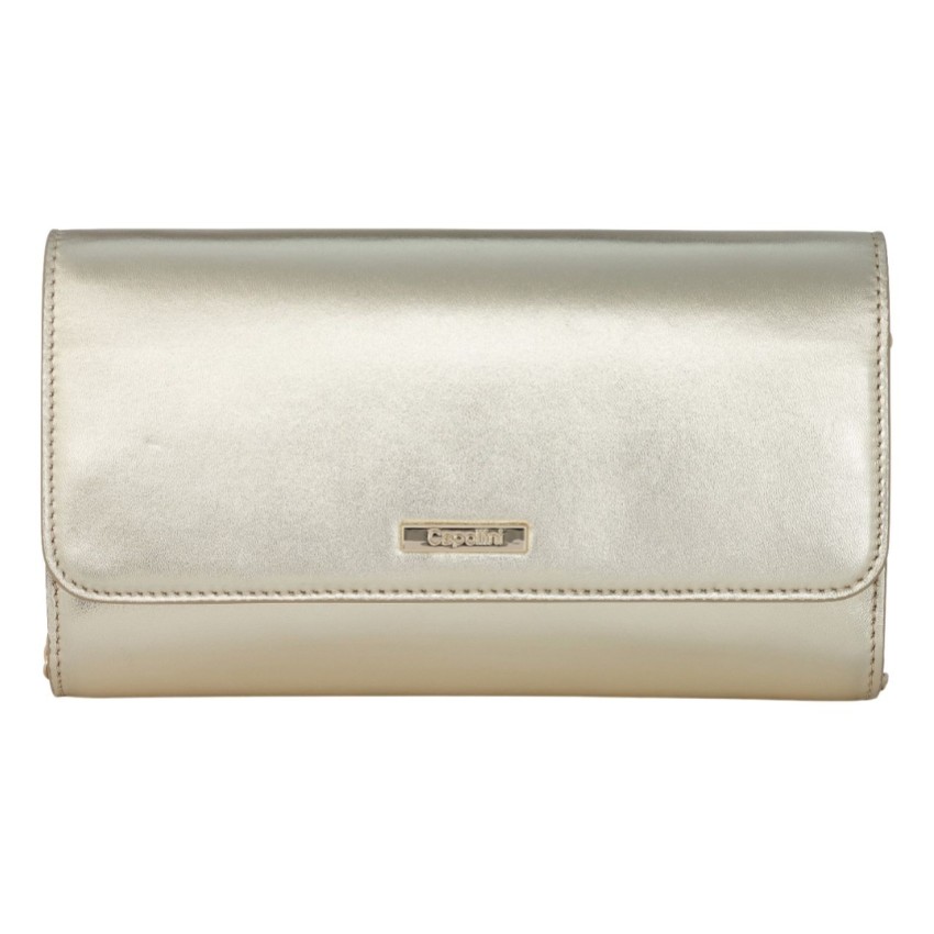 Fotograf: Capollini Goldfarbene Leder-Clutch