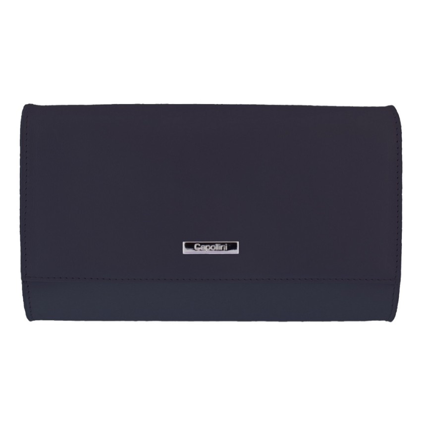 Photograph: Capollini Navy Leather Clutch Bag