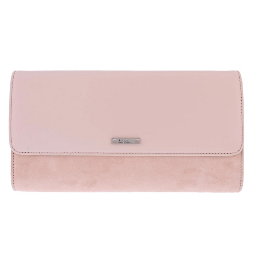 Photograph: Capollini Pink Suede and Leather Clutch Bag