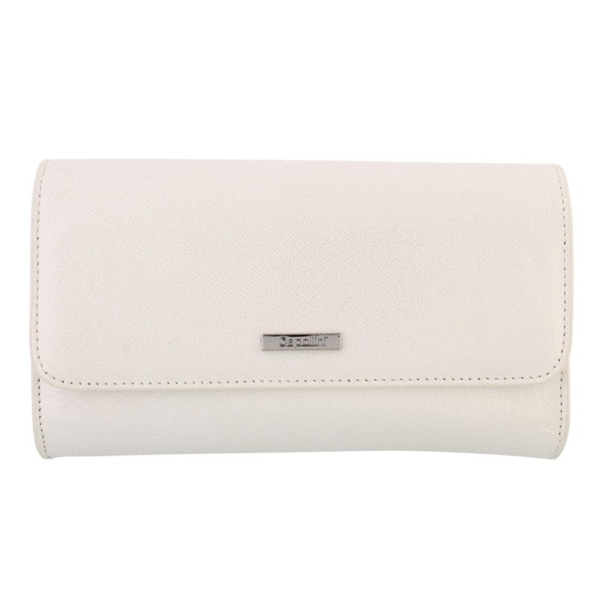 Photograph: Capollini Pochette en cuir nubuck crème