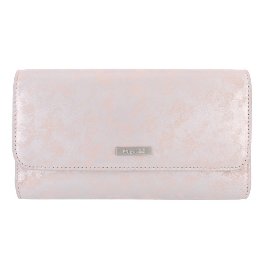 Photograph: Capollini Pochette en cuir nubuck rose blush