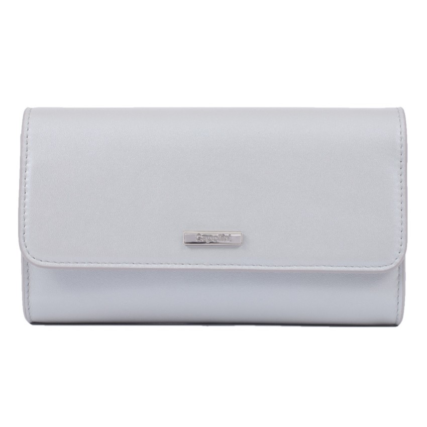 Photograph: Capollini Pochette en cuir perlé gris colombe