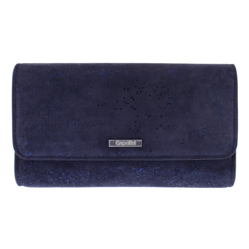 Fotografia: Capollini Pochette in pelle di nabuk color navy