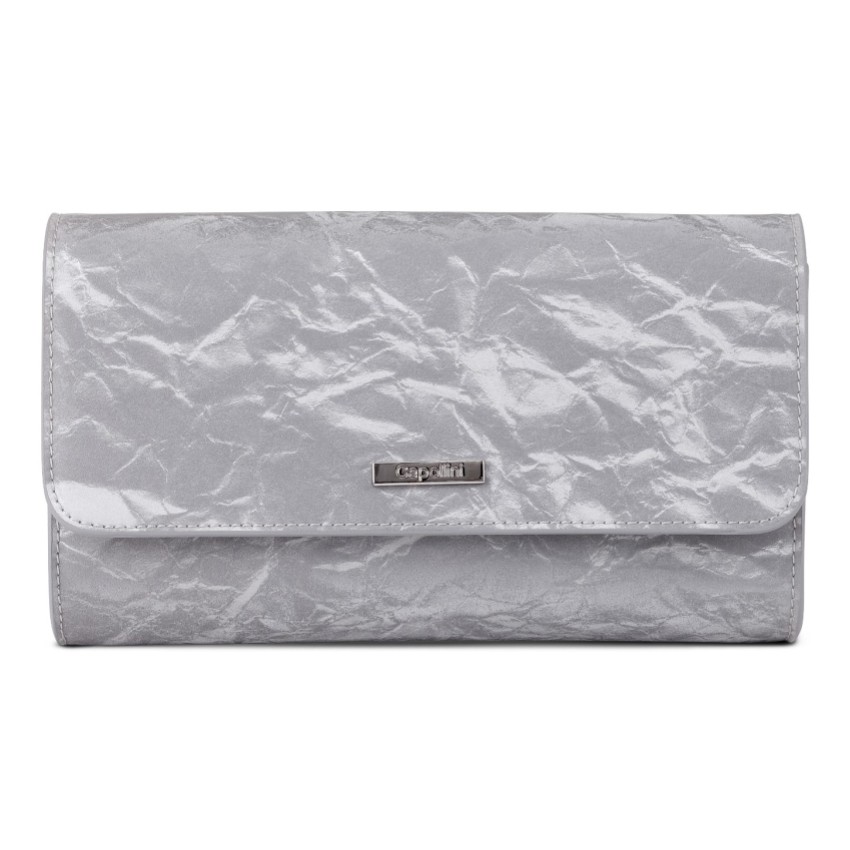 Fotografia: Capollini Pochette in pelle nabuk grigio chiaro di luna