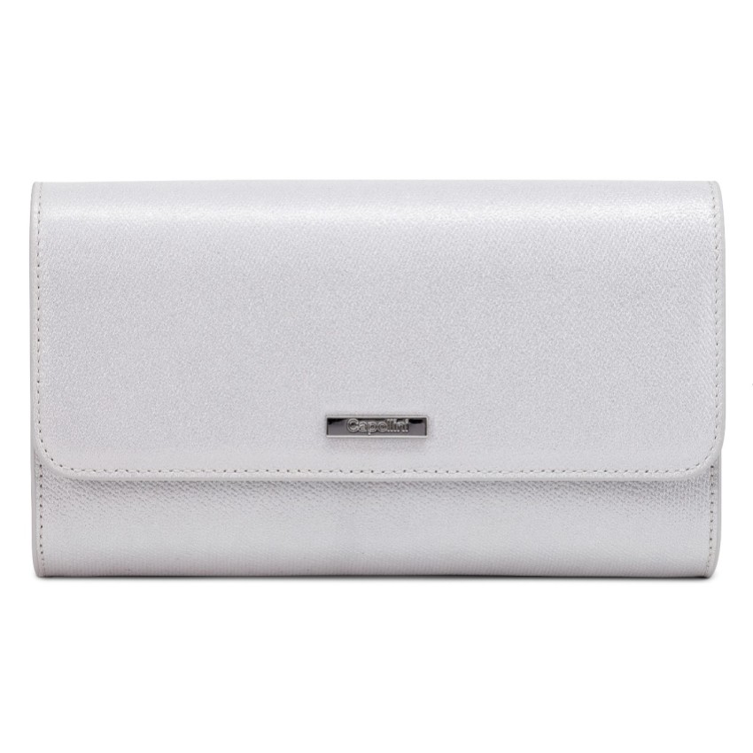 Fotografia: Capollini Pochette in pelle nubuck bianco ghiaccio