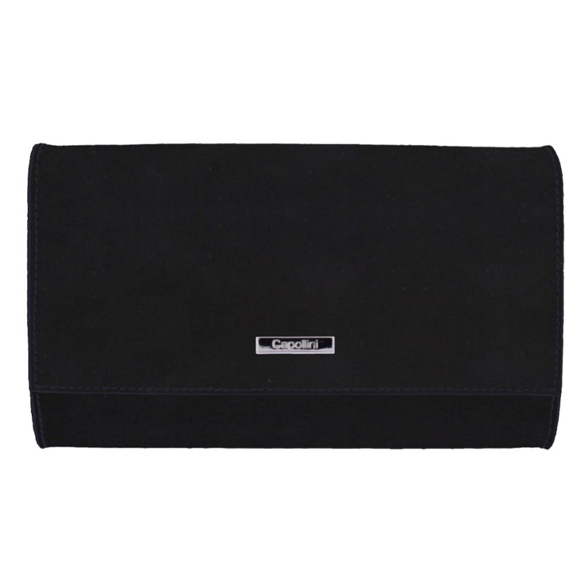 Fotografia: Capollini Pochette in pelle scamosciata nera