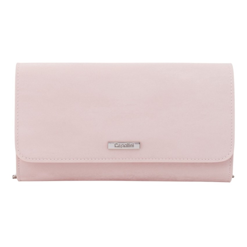 Fotografia: Capollini Pochette in pelle scamosciata rosa cipria
