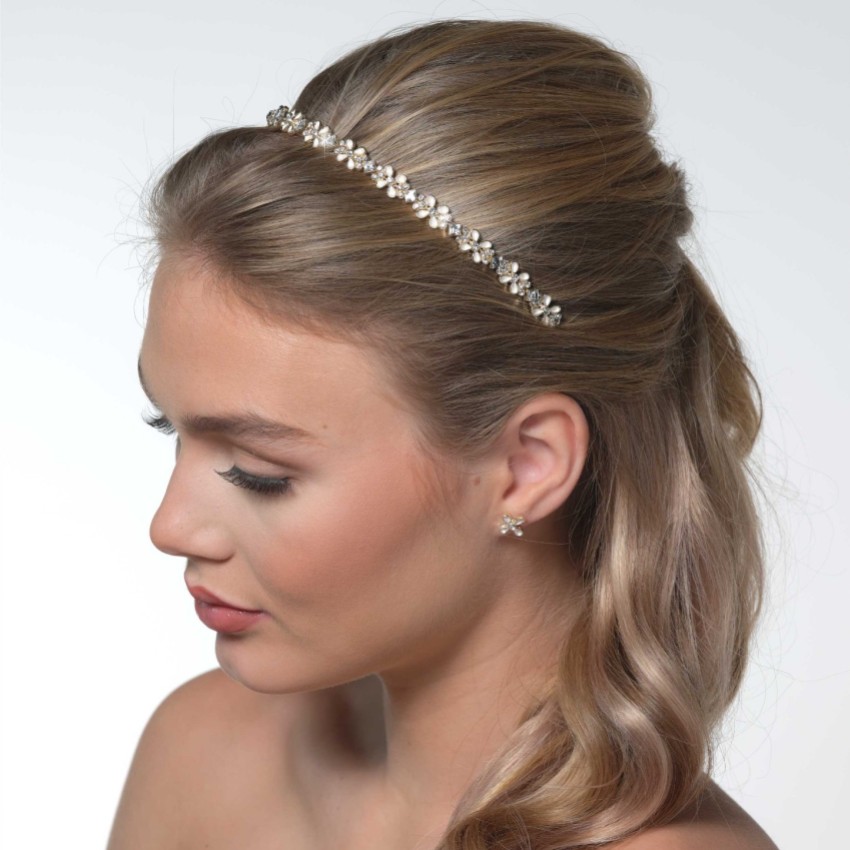 Photograph: Clover Gold Dainty Floral Headband